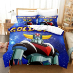 Goldorak 3D Prinditud Grendizer Prinditud Voodipesukomplekt Tekikate Padjap&uuml;&uuml;r Voodipesu Komplekt Linane LinuKate Tekikate T&auml;is Queen King Suurus 70x133cm 2pcs