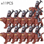 MOC Keskaja lotr Figuurid Ork S&otilde;durid R&ouml;&ouml;vel Vargr Hunt Elevant Ratsu R&uuml;&uuml;tlid Ehitusklotsid Klotsid M&auml;nguasjad lastele kingitused