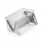 Kokkupandav grillahi roostevabast terasest s&ouml;egrilliga v&auml;lik&auml;mpinguks 210x160x125mm