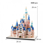 Kingitus Roosa Lossi Mudelikomplektid M&auml;nguasjad Mikroplokk Ehitusklotsid T&auml;iskasvanutele Printsess Laste Lossid Arhitektuurikomplekt Klotsid