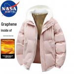 NASA MARVEL Men's Hooded Padded Jacket & T-shirt 2XL