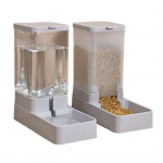 Automaatne lemmikloomas&ouml;&ouml;tja ja veejaoturikomplekt 3,8L mahutavusega s&ouml;&ouml;gikauss veejoogin&otilde;u lemmiklooma s&ouml;&ouml;tmiskoht v&auml;ikesele keskmisele koerale kassile kutsikale hall