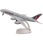 Mudellennukid 20cm Mudellennuk Sobib Air Qatar A380 Airbus 380 Metallisulamist Lennukimudel Teliku Ratastega Lennuk ploomi