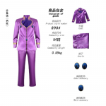 Giorno Giovanna Cosplay T&uuml;druk Giorno Seksikad Lilla Seelikud Miccostumes Meeste &Uuml;laosa Ja Miniseelikute Komplekt Halloweeni Peo Kost&uuml;&uuml;mi Komplektid XL
