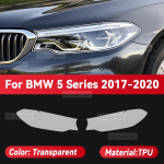 BMW 5. seeriale G30 G31 G60 G61 2017-2024 Auto esitulede kaitsekate L&auml;bipaistev kile Esitulede toonimuutus V&auml;rvimuutuv kleebis Transparent red