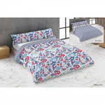 Parure de lit 3 pi&egrave;ces - Hosteline - Paulo - Bleu - Lit de 180 cm - Multicolore - Taille unique