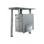 Support d'ordinateur - NEWSTAR - CPU-D200SILVER - Montable sous bureau - Argent - Hauteur r&eacute;glable 39-54 cm