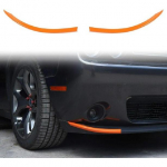 for Dodge Challenger 2015+ Front Bumper Lip Cover Trim Styling Bezel Orange 2pcs