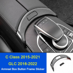 Mercedes Benz C W205 E-klass W213 GLC X253 2015- jaoks, Auto keskkonsooli k&auml;etoe karbi paneeli sisekate kate kest veetopsi hoidiku raam C-2pcs C GLC