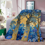 Gustav Klimt Roheline Lilleline Tekk Soe Ja Pehme Sobib Magamistuppa Elutuppa Diivanvoodile Kontorisse Reisimiseks Telkimiseks 30x40in