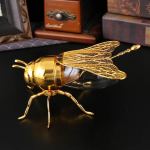 Uus teemantidega kaunistatud mesilase suhkrutoos kodumajapidamise Euroopa k&otilde;rgekvaliteediline k&ouml;&ouml;k lusikaga maitseainekarp hoiupaak kerge luksuslik kodu kaunistus double-winged little bee [gold style]