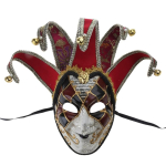 Veneetsia t&auml;isn&auml;omask Narri mask Maskeraadimask Halloweeni kaunistusteks punane