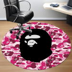 1 tk BAPE Camo kontori &uuml;mmargune vaip, libisemiskindel, pehme ja vastupidav kontorivaip sisekujunduseks, t&auml;iuslik kontorisse, ilus kaunistus 120cm