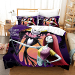 Nightmare Before Christmas Tekikott Padjapuuriga Voodikomplektid Jack Ja Sally 3D Kolju J&otilde;ulude Voodipesu Komplekt Magamistoa Dekoratsioon US Full(200*230cm)3pcs