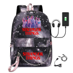 Stranger Things tr&uuml;kitud USB-seljakott KTB 45*32*15cm gray