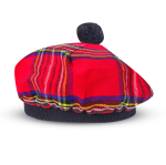 &Scaron;oti barett Tam o Shanter Tammie M&uuml;ts Ruuduline m&uuml;ts Akr&uuml;&uuml;lvill M&uuml;ts Tups one size red