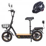 Kukirin C1 Pro Long Range E-Scooter 48V 26Ah High Capacity Battery, 500W Motor, Dual dual Brakes, 14 Big Wheels Trekking E-Scooter C1 Pro+Helmet (Split Up) must