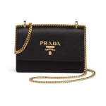 Prada Saffiano nahast kaardihoidja rahakott ketiga Naiste rahakott Must 1MR017_QWA_F0002 Basic Set (Bag)