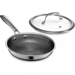 HexClad h&uuml;briid mittekleepuv praepann (20 cm) Mittekleepuva kattega, induktsiooni-, ahju- ja n&otilde;udepesumasinas&otilde;bralik (Tootjalt otsene garantii) [HexClad] Karastatud