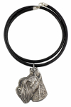 Schnauzer I - Necklace with dog, silver-plated pendant for dog fan, unique jewelry by Art-Dog brand