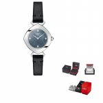 TISSOT Yiting Kollektsioon Kvartsmehhanism 30m Veekindlus Naiste K&auml;ekell 22,58mm Must Tihvliga T113.109.16.126.00 Regular Watch Box