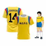 Misugi Johnson Tsubasa animatsioon koomiks anime jalgpall T-s&auml;rk rahvas Jersey Jaapan tr&uuml;kitud sport Vintage l&uuml;hikeste varrukatega vormiriietus Cosplay unisex mehed XS