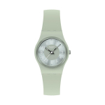 SWATCH Lady kollektsioon Kvartsmehhanismiga Naiste k&auml;ekell Roheline sihverplastist korpus Plastikust rihm LG131 Green
