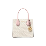 Michael Kors MK Mercer Commuter Vintage V&auml;rviplokk Monogramm Akordionikott Naiste &Otilde;lakott Heleroosa 35S1GM9M2B-640 Basic Set (Bag+Dust Bag)