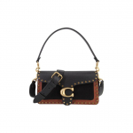 Coach Tabby 26 Naelutatud Suede Nahast &Otilde;lakott Naiste &Otilde;lakott Must Pruun 79338-B4M2 Basic Set (Bag+Dust Bag)