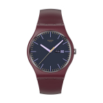 Swatch Meeste 41mm Must Kell SO29R707 SO29R707 Black Dial