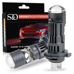 2 tk H7 LED Projektori L&auml;&auml;tsedega Esitule pirnid LHD 1:1 Minisuuruses Juhtmeta Super Hele 40000 Lm Turbo Esituled High/Low Valgus &Uuml;henda ja Kasuta Lamp 12V 6000K H7