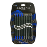 Pentonic 0.6 mm Geelpliiats | Sinine ja Must Tindiv&auml;rv | Sile Kirjutamine Kontorisse, Koju ja Kooli Pakend 1 X 10 tk