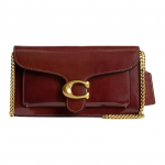 Coach Tabby 21 Metalllogo Klappkinnitusega Nahast &Otilde;la-Crossbody Kott V&auml;ikesed Naiste Kotid Tumehall CW554-B4XB6 Basic Set (Bag+Dust Bag)