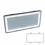 LED-meigipeegel auto p&auml;ikesesirmile LED-valgusega Autopeegel USB-laadimisega Tahavaatepeegel Kosmeetikapeegel V&auml;ikeautodele Veoautodele Maasturitele roosa