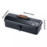 V&auml;lit&ouml;&ouml;riistakast v&auml;liskasutuseks kleebistega, mitmesuguste t&ouml;&ouml;riistade hoiukast, telkimine, kaasaskantav, k&auml;eshoitav, metallist hoiukast