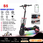 BOYUEDA S5 E-t&otilde;ukeratas 6000W mootor 60V38AH aku Bluetoothi rakenduse &uuml;hendus Elektriline t&otilde;ukeratas Nutikas NFC-funktsioon 11 Maastikurehv S5-6000W 60V38AH