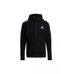 adidas M ZNE Kapuuts Logoga T&auml;is-t&otilde;mblukuga Huppar Must Meeste Kapuutsijakk GT9780 XS