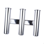 3 Tube Boat Fishing Rod Holder,Stainless Steel,Fishing Accessories Sturdy Stable Easy to Use for gray