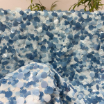 1/3 jardi v&otilde;rkkangas &uuml;mmarguste kalasoomuslitritega ereh&otilde;bedane tikand seeliku disaini taustaks dekoratiivkangas DIY &otilde;mblemiseks 1yards sinine