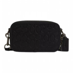 COACH Wyatt 19 Prinditud Logoga Nahast &Otilde;la-Crossbody Kott V&auml;ike Meeste Must must