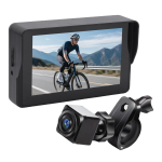Juhtrauaga Jalgrattapeegel, 1080P Jalgratta Tahavaatekaamera 5-tollise Monitoriga, &Ouml;ise N&auml;gemisega, 110-kraadine Lai Vaatenurk, 360 Large square rearview camera gray
