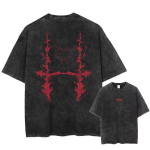 benber vintage Jujutsu Kaisen Choso Manga T-s&auml;rgid Vintage pestud T-s&auml;rgid Meeste Naiste T-s&auml;rgid Topid Puuvillased T-s&auml;rgid L&uuml;hikeste varrukatega riided S black