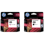HP 46 Originaal tindikassett Must & V&auml;rviline Komplekt