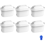 Waterdrop Veegefiltri Kassetid, Asendus Brita&reg; Maxtra+&reg; Plus, Maxtra Pro&reg; All-in-1, &Uuml;hildub Brita&reg; Marella&reg;Kannu ja Veekeetjaga valge