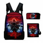 Stranger Things 4 Demogorgon Laste seljakott &Otilde;pilase seljakott Messengerseljakott Ristkeha kotid Kohvrite komplekt 3 tk/komplekt