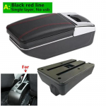 Peugeot 307 jaoks K&auml;etoe kast Peugeot 307 CC kabriolettautole K&auml;etoe hoiukast USB LED-valgustiga J&auml;relturu autotarvikud A red line NO USB