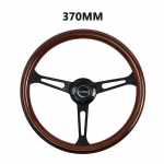 TIYPEOR Klassikaline 15-tolline 380 mm Kopeeritud Puidus&uuml;&uuml;tega Rool 3 Kodaraga Pika Auguga Universaalne Sportrool Helinupuga 001-GZFXP018-08