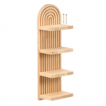 3-korruselised puidust seinariiulid Boho kaarjas ujuv riiul Ladustamine Boho maal&auml;hedane lillepoti hoidja vaasiekraan Home Decor riiul
