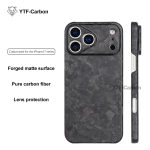 YTF-Carbon Sobib iPhone 17 Promaxile Sepistatud s&uuml;sinikkiust telefoni&uuml;mbris, Apple 17 Pro &Uuml;li&otilde;huke poolpakendiga kaitse&uuml;mbris Carbon Fiber&iPhone17 Pro