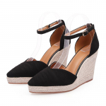 Kiilud K&otilde;rge Kontsaga Platvormsandaalid Naistele Terava Ninaga Kanepist Kontsad Pahkluukinnitusega Sandaalid Daamide Suvised Chaussures Femme Sandalias Mujer 35